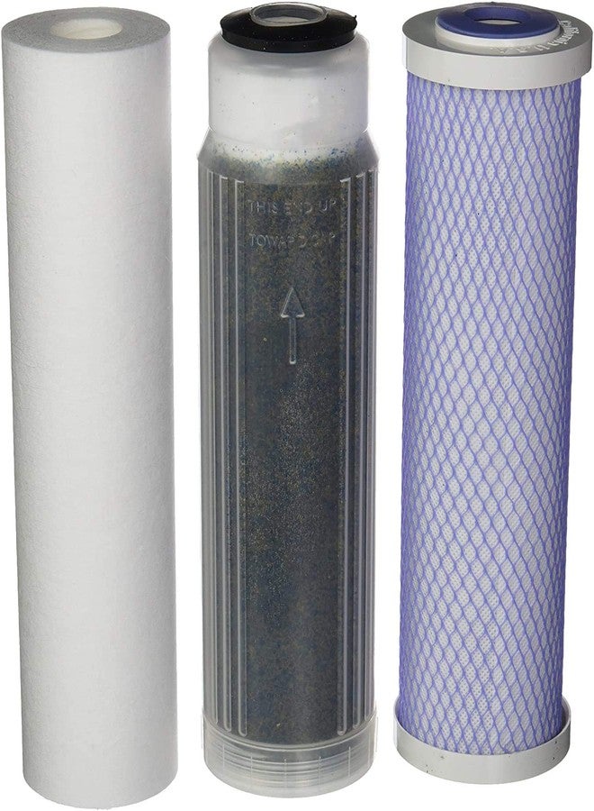 CFS - Reverse Osmosis Deionization (RODI) Filter Kit (Sediment Cartridge, Carbon Block Cartridge, Mixed-Bed Deionization Cartridge) Compatible with RO/DI Filter Models - Replacement Filter Kit